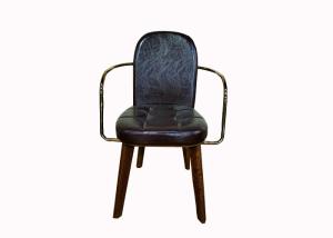China PU Leather 47cm 88cm Wrought Iron Upholstered Dining Chairs wholesale