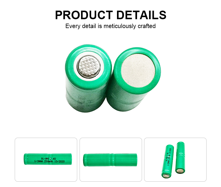 2.4v 230mah Nickel Metal Hydride Battery Pack For Consumer Electronics
