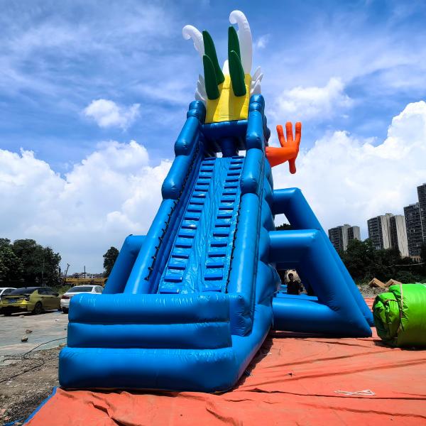 Inflatable Water Slide High Long Slide Dragon Model with Thick Pvc Good Quality Plus Water Pool for Kids Outdoor Playground