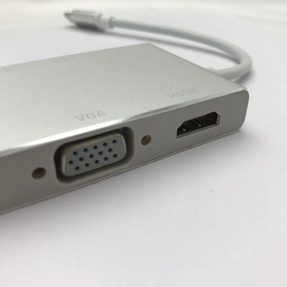 Type c to vga , hdtv , usb 3.0 for mobile phone, computer and TV Multi-purpose converter
