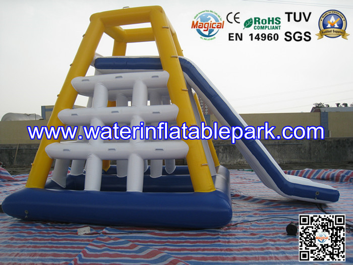 Commercial Inflatable Water Climbing Slide / Inflatable Water Tower Slide For Family