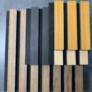 China Oak 3D Wooden Slat Acoustic Wall Panels For Business Meetings wholesale