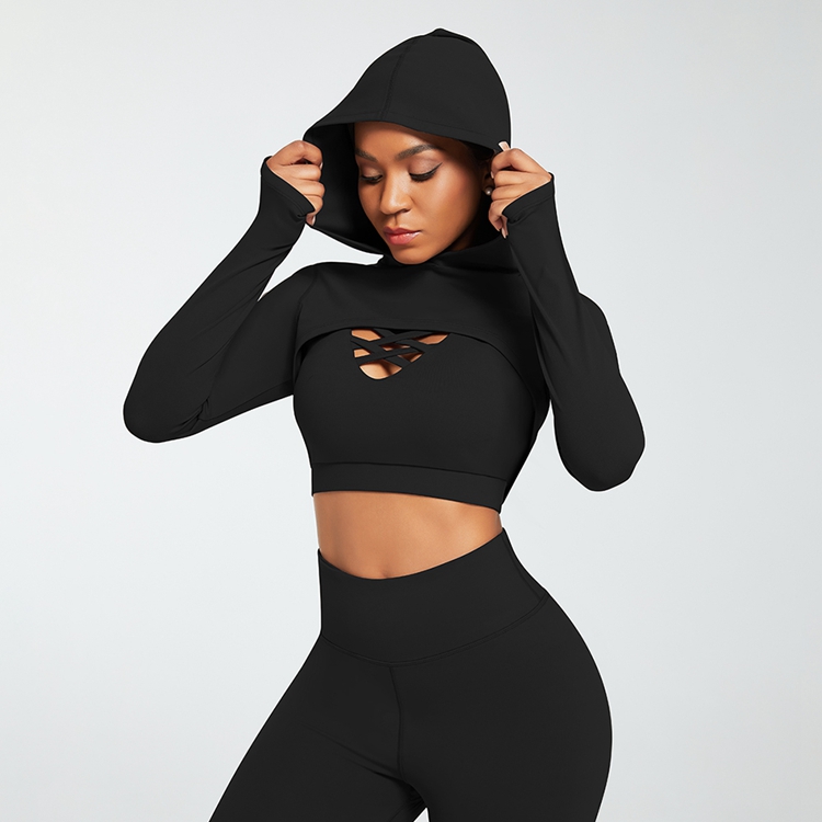 OEM/ODM Designs WAISTDEAR Long Sleeves Sports Set for Women Gym Top 3 Piece Set Sportswear