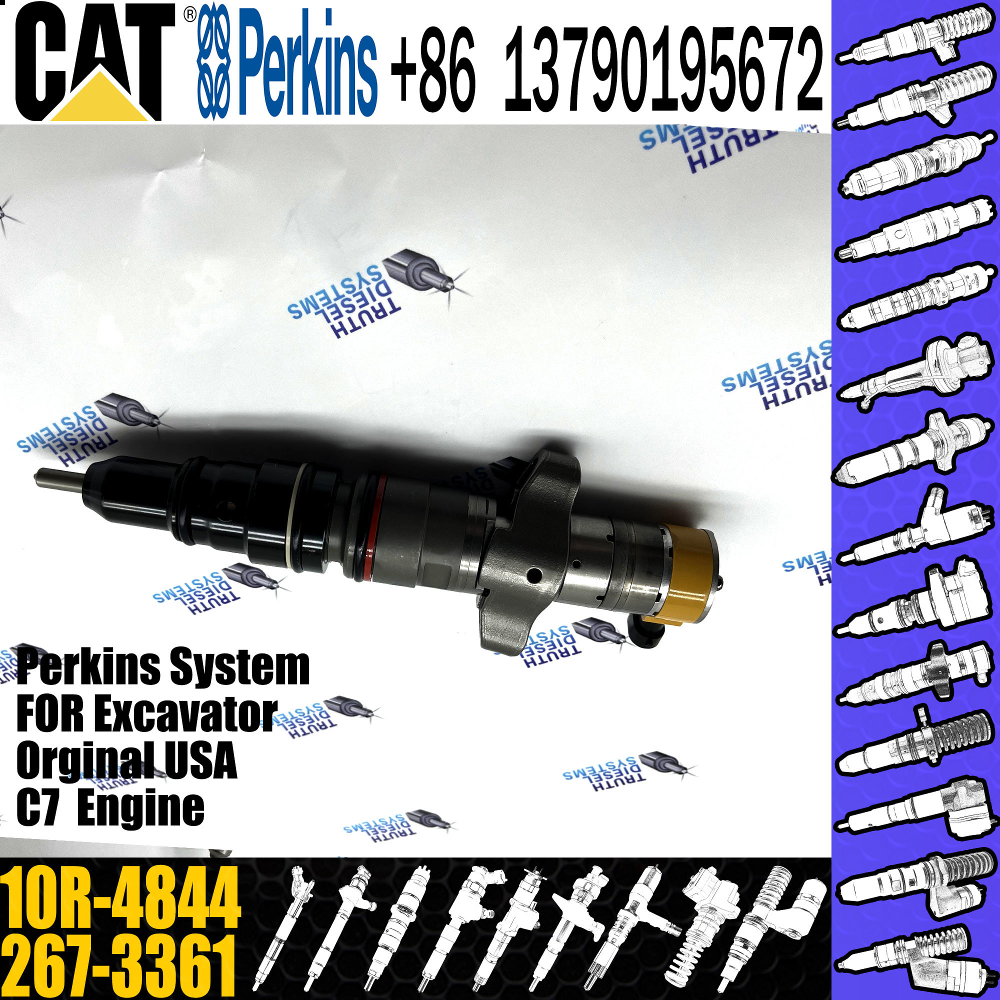 C9 Fuel Injector Assembly 267-3361 10R-7222 387-9434 10R-7221 387-9435 387-9436 10R-2828 387-9437 10R-4844