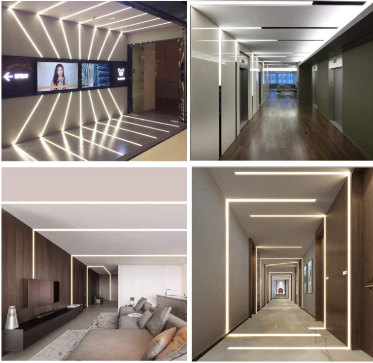 Recessed Drywall Plaster Gypsum Led Aluminum Profile LED Light Strips Aluminium Channel With PC Cover