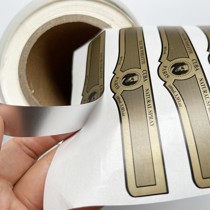 Waterproof Self Adhesive Sticker Cosmetic Logo Printing Perfume Bottle Label