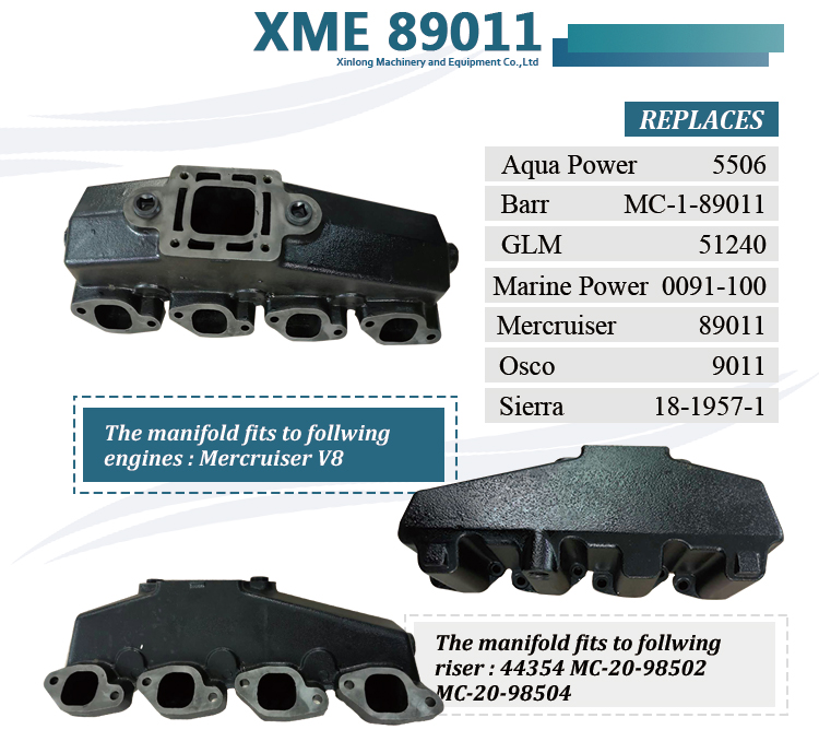 Upgrade Your MerCruiser 7.4 with Exhaust Manifolds Risers Kit and Included Accessories