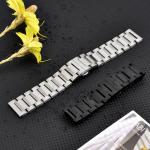 Luxury 22mm Stainless Watch Strap Gold Rose Gold Black Silver
