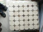 White marble hexagon mosic tile 10mm Thickness For Bathroom / Kitchen