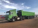 Yellow Tipper Semi Trailer 6 Axles Semi Tipper Truck 80Tons