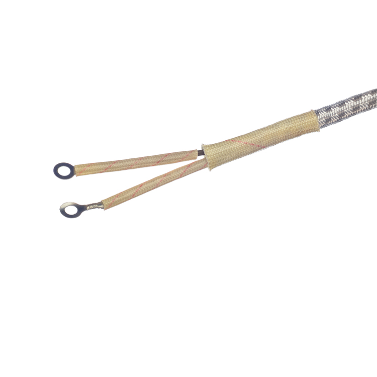 2 Pins Power Cord in Pakistan Karachi Braided Wire Cable for Iron 1.8m White End Treatment Heat Shrink Tube and Glass Fiber Tube