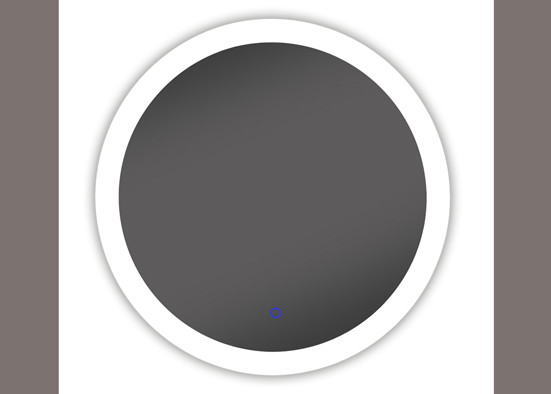 Anti Fog Smart LED Bathroom Mirror , Round Illuminated Bathroom Mirror