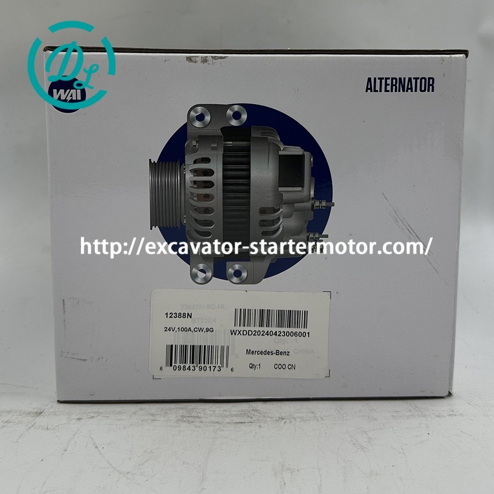 24V 100A Excavator Alternator 12388N 0120468143 0091549902 860563