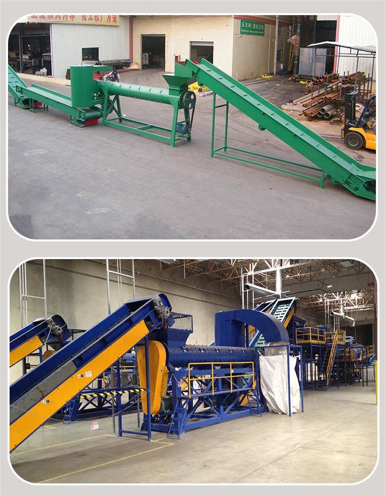 Waste Plastic Crushing Recycling Production Line PE Plastic Crushing Recycling
