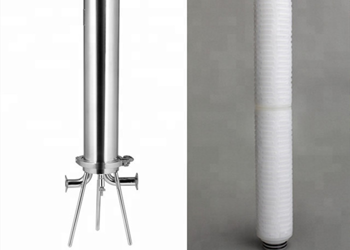 316L Stainless Steel Liquid Filter Housings 1.5" Sanitary Flange For Wine Filtration