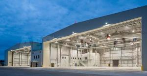 China Prefabricated Helicopter Steel Structure Hangar Portable Modular Aircraft Hangars wholesale