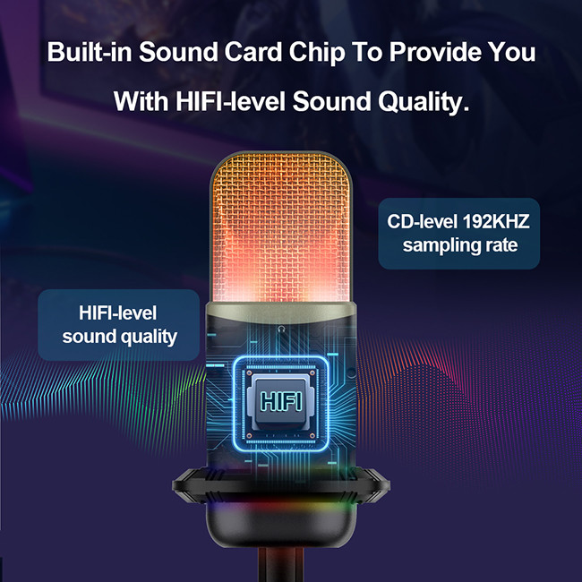 K Song Recording Microphone , 96KHZ 192KHZ Live Broadcast Microphone