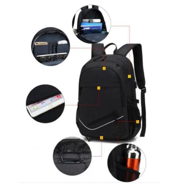 20 Pockets Washable Polyester Workout Bag Backpack