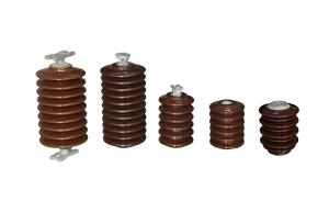 China Brown 14.4kV A30-4 Porcelain Standoff Insulators wholesale