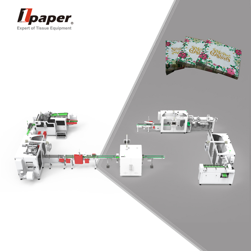 Fully Automatic Tissue Paper Cutting and Packing Machine for 150 Bags/min Production Line