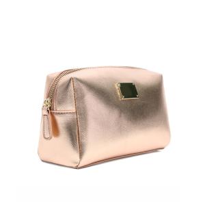 China Luxury Beautiful Small Cross Stripe Leather PU Makeup Bag wholesale