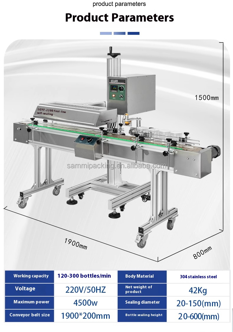 Continuous Electromagnetic Induction Sealer For PET Bottle Caps And Aluminium Foil