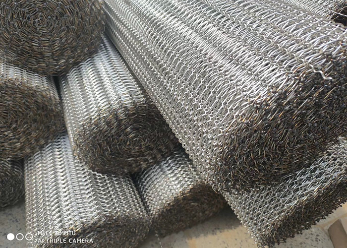 SUS201 Stainless Steel Spiral Mesh Belt Cooling Conveyor Belt Erosion Resistant
