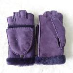 Touch screen multifunctional sheep skins mitten leather mittens with fingers