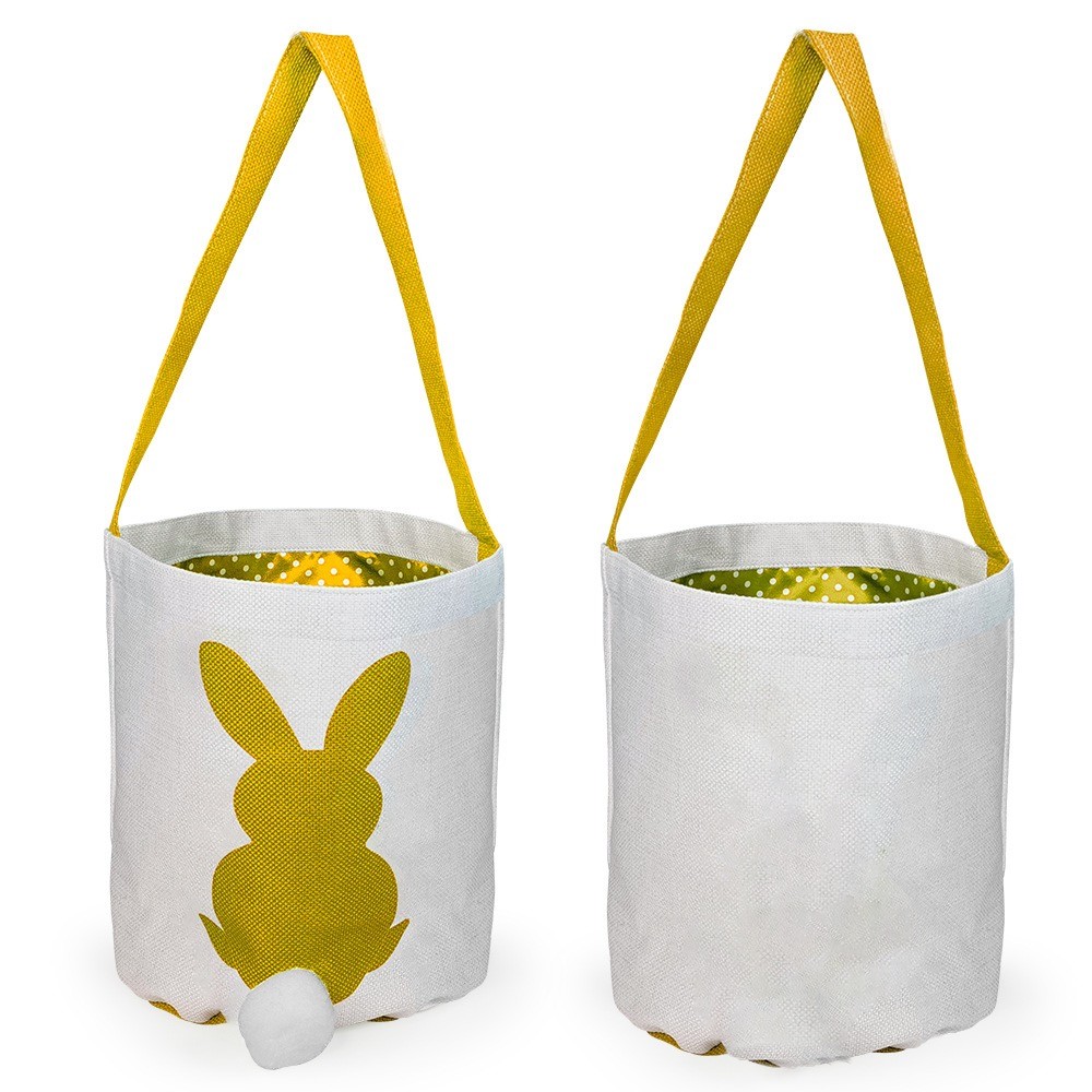 Custom Blank Linen Sublimation Easter Bunny Bag For Sublimation Photo Printing
