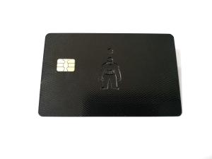 China Customized Black Metal Business Cards With 4428 Big Chip wholesale
