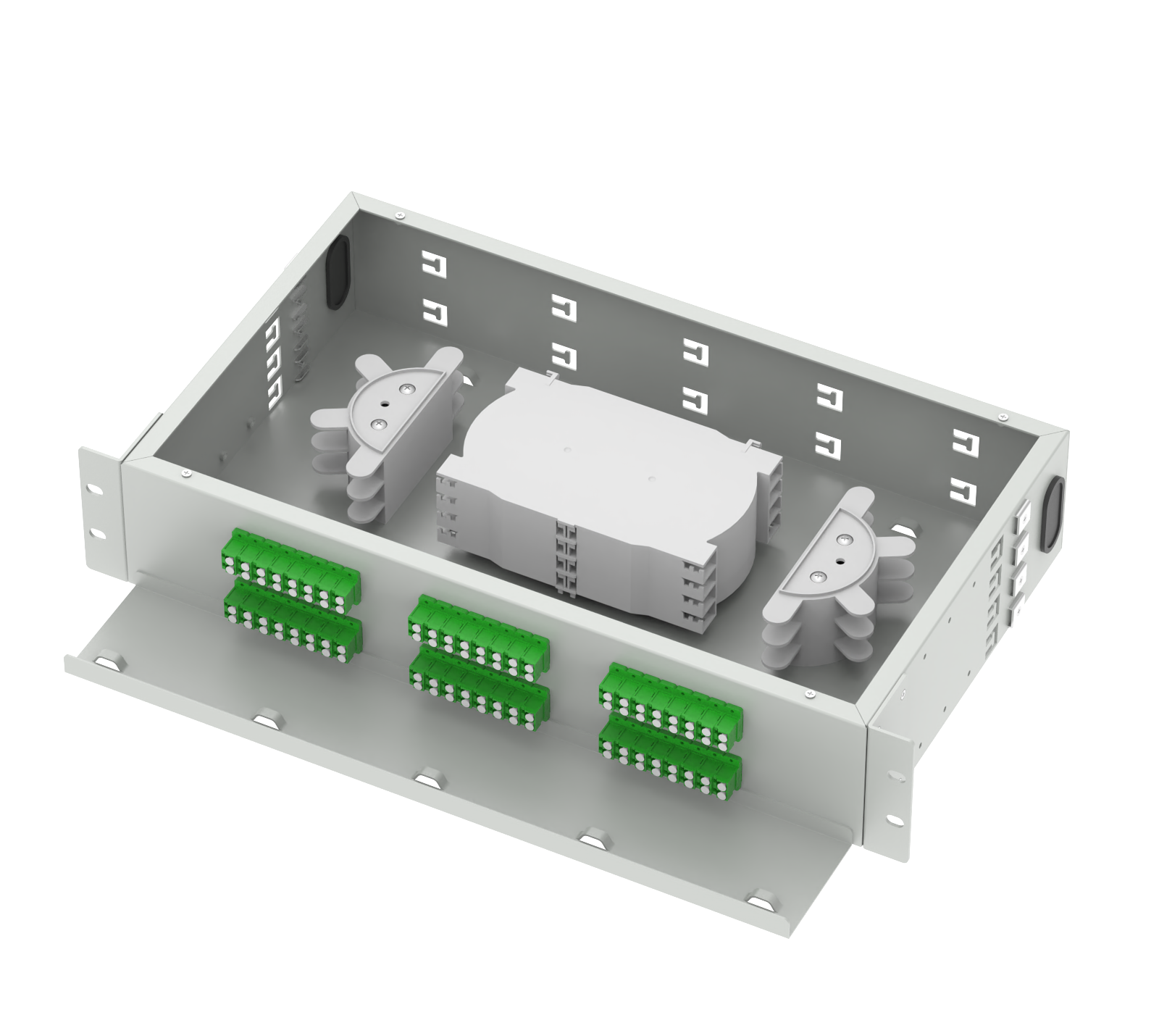 5 LC APC 48 Ports 19 Inch Optical Fiber Patch Panel for ODN Network FTTH Applications