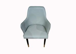 China Armrest 52cm Wrought Iron Upholstered Dining Chairs wholesale