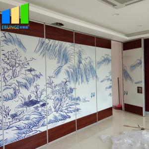 China Restaurant Sliding Sound Proof Partitions Leather Painting Finish Partition Wall wholesale