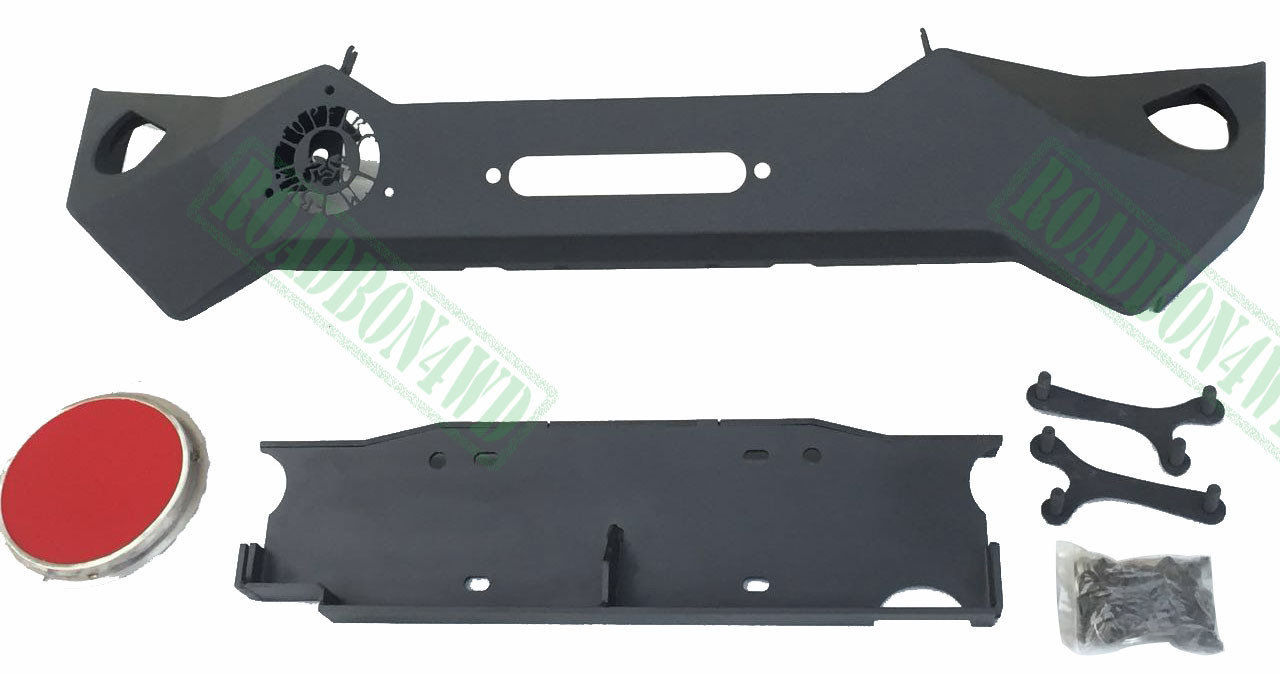 Predator III Front Bumper for Jeep JK Black Steel Recovery Bull Bar Winch Bumper for JK Wrangler 07 Onwards