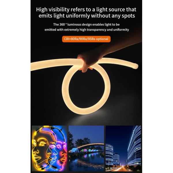 IP67 Circular Silicone LED Neon Light Strip 360 Degree LED Neon Flex Light