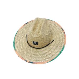 China Embroidery Logo Patch Straw Hat For Fishing Mat Grass Material OEM wholesale