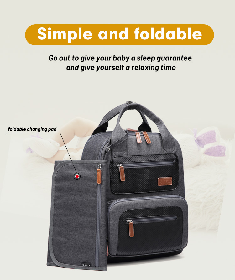 Luxury Mommy Travel Waterproof Baby Diaper Backpack Multifunctional Laptop Bag for Mom&Dad Diaper Bag