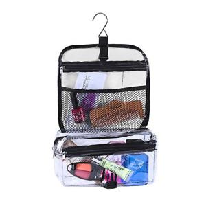 China 3 Zipper Compartments Clear PVC Travel Cosmetic Bags wholesale