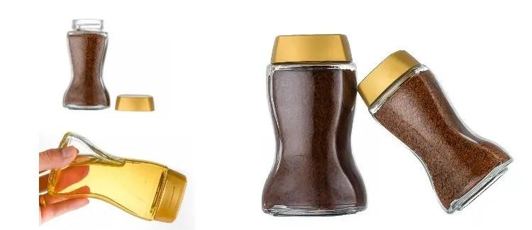 455ml Transparent Glass Coffee Storage Jar With Plastic Lid Easy To Hold