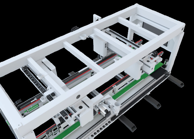 Through Feed CNC Door Four-Side Cutter Center For Door Squaring