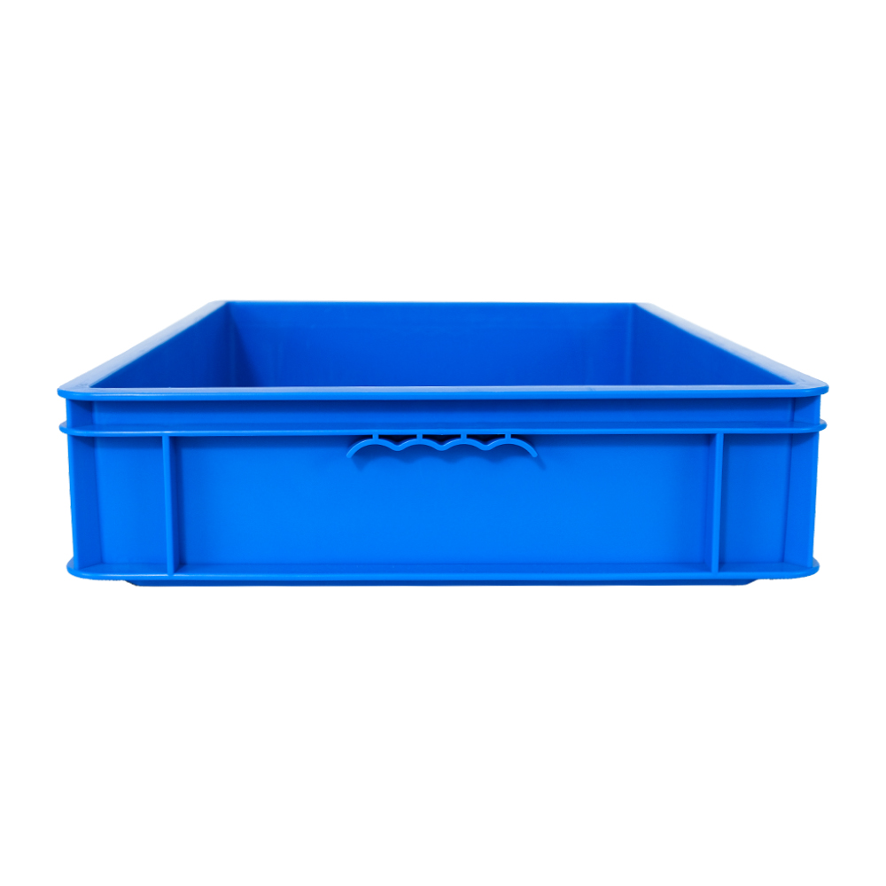 External Size 555x415x115mm Eco-Friendly Stacking Crate for Supermarket Fruit Storage