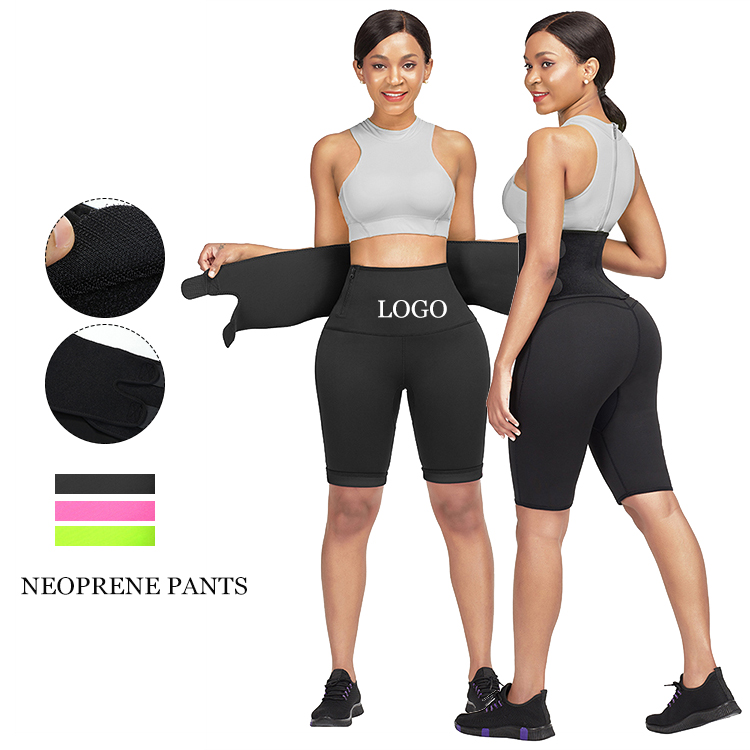 Women's Waist Trainer Neoprene Body Shaper Shorts with Tummy Control and Sauna Effect
