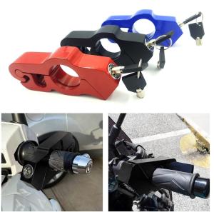 China Scooter Motorbike ATV Motorcycle Handle Lever Lock Alarm CNC Anti-Theft Grip Lock wholesale