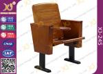 Slim Metal Leg Conference Hall Chairs with Strengthen Standing Foot Wood Seat​