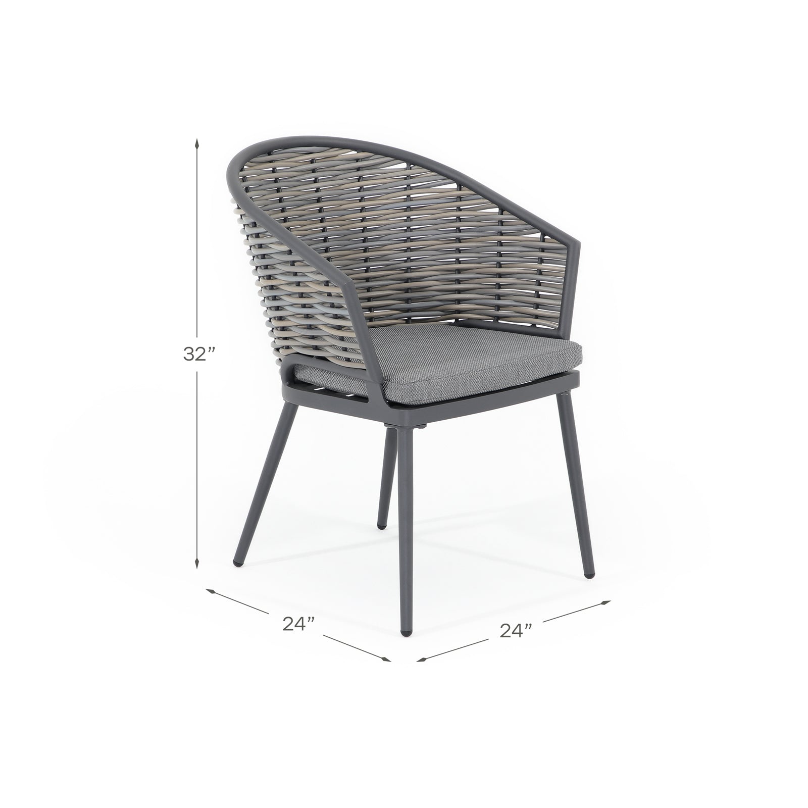 Specific AJUNION Wicker Rattan Outdoor Dining Set Aluminum Frame Round Table 4 Seating