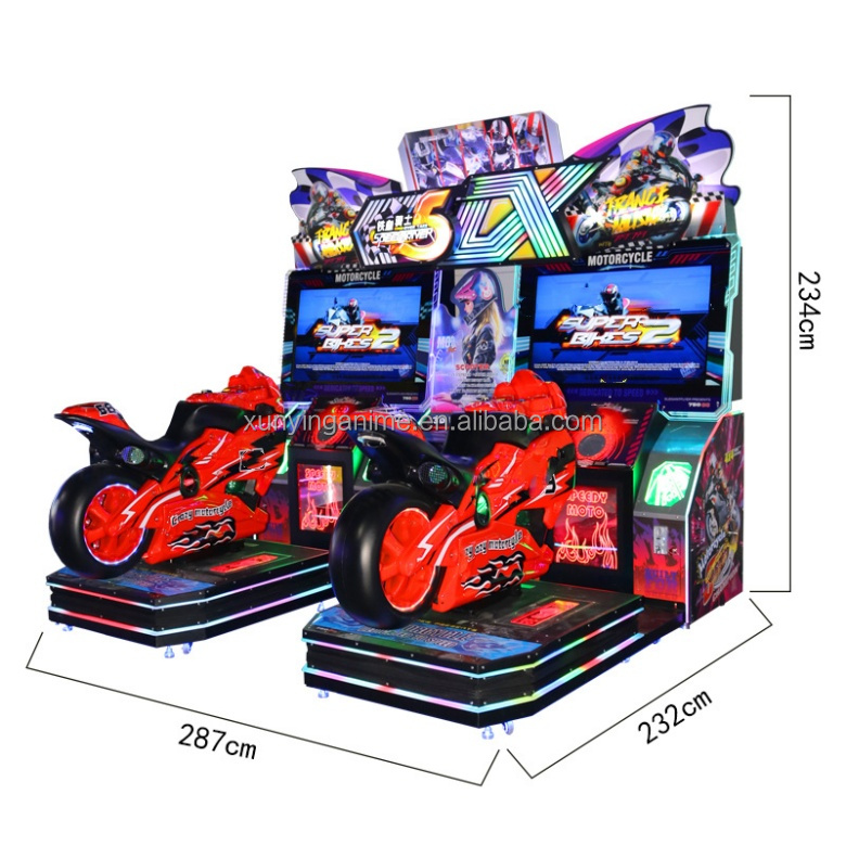 Kids Adults Indoor Racing Arcade Machine Moto Driving Simulator Game