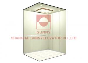 China Passenger Elevator Cabin Decoration With Steel Painted LED Lighting on sale