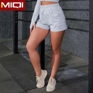 China Soild Grey Scrunch Workout Shorts wholesale