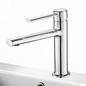 China Brushed Nickel Bathroom Tap Hotel Stainless Steel Bathroom Sink Taps wholesale