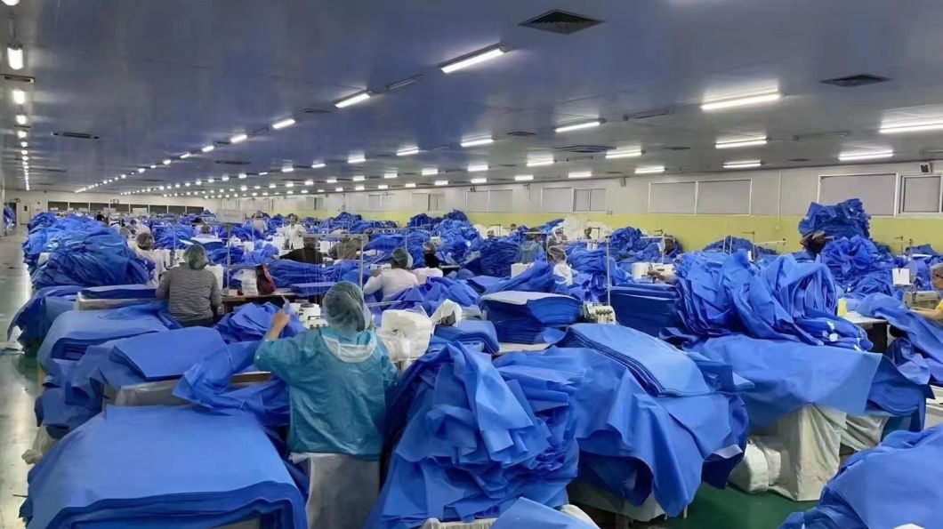 Sterile Nonwoven Disposable Isolation Gown SMS/SMMS Surgical Gown with AAMI Level3